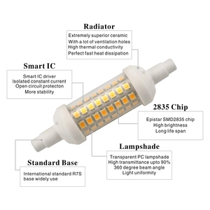 <span class=keywords><strong>Ampoule</strong></span> <span class=keywords><strong>LED</strong></span> épis de maïs, <span class=keywords><strong>ampoule</strong></span> <span class=keywords><strong>LED</strong></span> SMD 118, économie d'énergie, remplacement halogène, 6w 9w 12w 78mm 135mm 220mm 2835 V <span class=keywords><strong>R7S</strong></span>, - Product Image 3