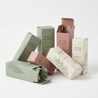 Boîtes rigides personnalisées imprimées pour l'emballage d'huiles essentielles et de rouges à lèvres, boîtes cosmétiques de luxe, matériaux recyclés, fermeture magnétique en éponge