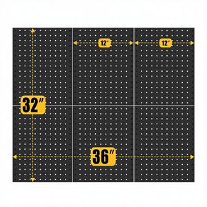 Nouveaux kits d'organisation de panneaux perforés muraux - Panneau à outils avec crochets et étagères, accessoires d'affichage et de rangement, idéal pour le garage, l'atelier - Product Image 2