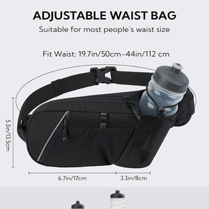 Custom Logo Fanny Pack Waist Bag Hiking <strong>Water</strong> <strong>Bottle</strong> <strong>Holder</strong> Waist Pack <strong>for</strong> Running <strong>Walking</strong> Traveling - Product Image 3