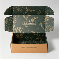 Boîte d'expédition en carton ondulé personnalisée, imprimée recto-verso, avec doublure en mousse, en kraft extra-résistant, trois couches, pour emballage cadeau de vêtements
