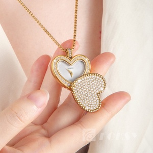 Luxury Diamond <strong>Women's</strong> Jewelry <strong>Set</strong> Wholesale Fashion Accessories Finger Ring <strong>Watch</strong> Minimalist Heart Necklace <strong>Set</strong> for <strong>Women</strong> - Product Image 2