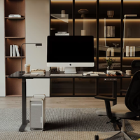 Bureau assis-debout motorisé personnalisé pour le télétravail, réglable en hauteur, ergonomique, électrique