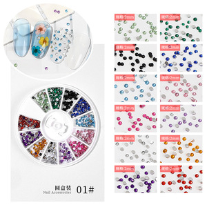 อุปกรณ์ตกแต่งเล็บ BIN New 3D 12 ช่อง ลายคริสตัล AB รูปหัวใจ ดีไซน์พิเศษ - Product Image 6