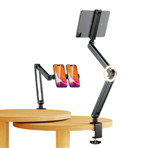 Hợp kim nhôm Giường lười biếng cánh tay đứng cho <span class=keywords><strong>ipad</strong></span> máy tính bảng điện thoại máy tính để bàn có thể gập lại xoay có thể điều chỉnh cánh tay dài di động đứng chủ - Product Image 5