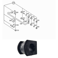 KPYX 4633230485 4633230685 4633230385 Silentbloc de barre stabilisatrice avant et manchon en caoutchouc de barre de stabilisation W463