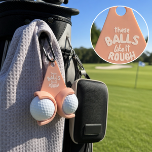 Divertido Llavero Porta Pelotas de Golf de Silicona, Regalo Broma para Hombres Golfistas, Accesorios, Bolsa Colgante Doble para Pelotas - Product Image 3
