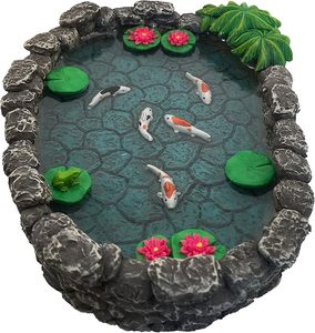 Étang miniature pour un jardin de fées. Un étang miniature pour un jardin de fées miniature et des accessoires de jardin enchanté - Product Image 1