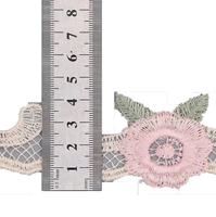 Dentelle brodée soluble dans l'eau personnalisée RYL, tissu en polyester, accessoires vestimentaires, textile de maison