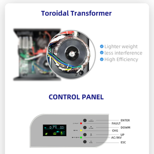 Transformador Solar de Baja Frecuencia de 5000W 6400W 10000W para Sistemas Aislados con Cargador MPPT Integrado - Product Image 3