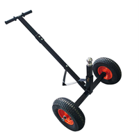 Chariot de remorquage de qualité supérieure avec capacité de 450 kg, hauteur de boule réglable de 48 à 66 cm, et pneus pneumatiques de 16 pouces