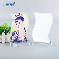 Souvenir d'événement, trophée personnalisé, impression par sublimation, plaque en cristal, cadre photo en verre, vierge, BXP-05