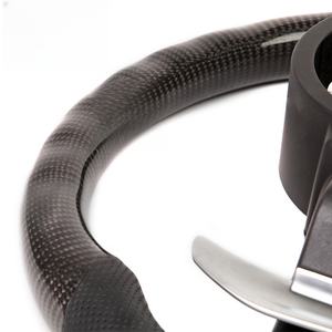 Volante de Cuero y Fibra de Carbono M Compatible con <span class=keywords><strong>BMW</strong></span> 320 325 <span class=keywords><strong>330</strong></span> 550 F30 F32 F10 F20 F07 F01 E90 M3 M4 M5 M7 - Product Image 3