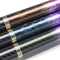 Tavon – Processus d'étiquetage OEM personnalisé, peinture électrolytique, queue de billard en fibre de carbone en 2 parties, joint en acier inoxydable, pour snooker et billard