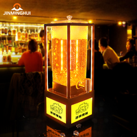 Meilleures ventes, sans MOQ, tour à bière en acrylique lumineuse avec logo personnalisé pour discothèque et restaurant, distributeur de vin avec robinet pour service VIP