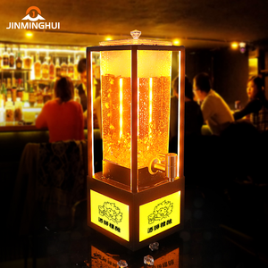 Top Sell NO MOQ Nightclub Restaurant Custom Logo <strong>Light</strong> Acrylic <strong>Beer</strong> Cooler Tower Wine Cannon Dispenser With Tap for VIP Service - Product Image 5