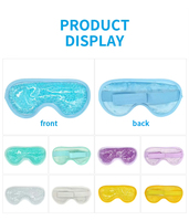 Masque oculaire en gel ultra-doux à cinq couleurs pour compresses chaudes et froides, avec sangle élastique, option logo personnalisé OEM, idéal pour les voyages, pack de glace rafraîchissant