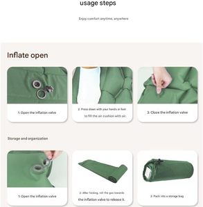 Matelas pneumatique en latex ultra-léger TooWang au design moderne avec pompe à pied intégrée, léger et portable pour voiture, tente ou extérieur - Product Image 6
