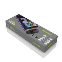 Ensemble clavier et souris mécaniques filaires USB FVQ609, pour jeux e-sport, rétroéclairage coloré, interrupteur bleu, 800-1600 DPI, kit PC de bureau