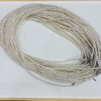 Collier en argent sterling 925 en gros, perles de riz, 2-3 mm, petites perles Keshi naturelles d'eau douce, blanches, pour la fabrication de bijoux
