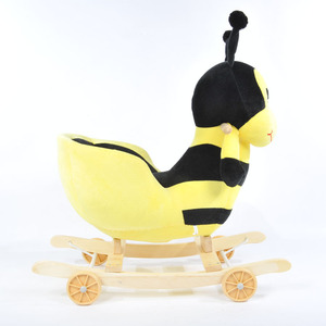 Brinquedo Educativo Infantil Cavalo de Madeira com Música, Cavalo de Balanço Multifuncional em Madeira Sólida - Product Image 3