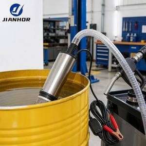 משאבת שמן חשמלית מנירוסטה <span class=keywords><strong>12V</strong></span> 24V משאבת העברת דיזל טבולה משאבת דלק מיני עם תפסי סוללה למשאית מחפר - Product Image 4