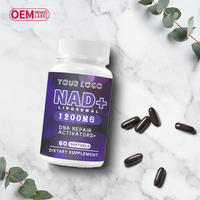 Compléments Anti-Âge Liquides Purs NAD+ en Gélules Souples Nicotinamide Adénine Dinucléotide Soutient la Production d'Énergie Réparation du ADN Adulte