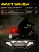 Feux arrière de moto LED pour Yamaha 2014 ~ 2016 MT-09 2015 ~ 2018 Tracer Accessoires d'éclairage FJ-09