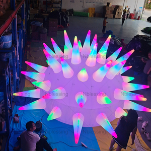 ขาปลาหมึกเป่าลมตกแต่งพร้อมไฟ LED สำหรับตกแต่งอาคาร ของตกแต่งเป่าลมพร้อมไฟ LED - Product Image 2