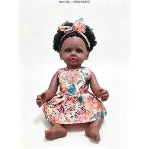 Poupée noire réaliste de 12,5 pouces pour filles, poupée bébé nouveau-né avec peau douce au toucher, pour le jeu de rôle éducatif - Product Image 1