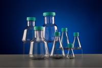 Fiole Erlenmeyer conique en plastique PC 3L à haut rendement de laboratoire avec ouverture large et long col à chicanes