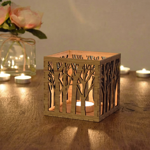 MDF wooden laser cut ecfrindly <b>candle</b> holder box premium design top seller luxury home decor - Product Image 1