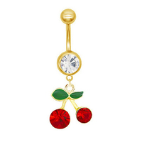 Nouveau piercing tendance pour le nombril en forme de cerise, nouveau piercing tendance pour le nombril pour femmes, bijoux de corps tendance 2026 pour femmes et hommes