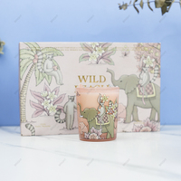 Ensemble de diffuseur de parfum pour la maison avec boîte-cadeau, comprenant un pot à bougie en carton floral, un diffuseur à roseaux et un ensemble aromatique