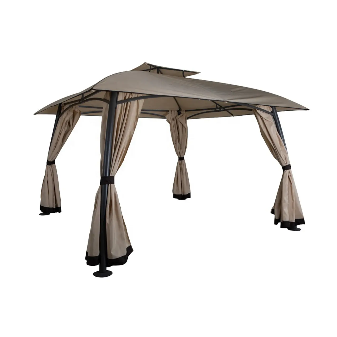 3*3M Luxe Dubbele Dak Alu Tuin Tuinhuisje Outdoor Zonnescherm Paraplu