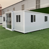 Flexibele woonoplossing met opvouwbaar en uitbreidbaar ontwerp, 20ft prefab containerhuis, modulair modern prefab huis