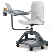 Chaise de salle d'entraînement en plastique de mobilier scolaire ZOIFUN avec bloc-notes