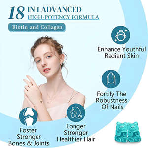 Жевательные конфеты с биотином, коллагеном и кератином OEM/ODM, индивидуальная этикетка для волос, кожи и ногтей - Product Image 2