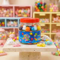 Chewing-gum en boules colorées aux saveurs de fruits assorties, pot de 50 pièces pour les fêtes d'enfants, fabricants de chewing-gum