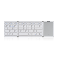 Clavier portable triple pliable 64 touches, clavier sans fil BT avec pavé tactile pour Windows, Android, iOS, tablette, PC, smartphone