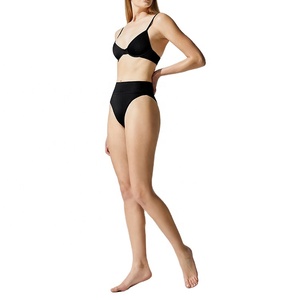 Femmes <span class=keywords><strong>Maillot</strong></span> De Bain De Haute Qualité Couleur Unie Deux Pièces Sexy Extensible Bikini Élastique Lui Maillots - Product Image 1