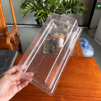 Conteneur rectangulaire jetable en plastique PET transparent pour boulangerie, pain, sushi, gâteau, pâtisserie, charcuterie, collation, préparation de repas, durable