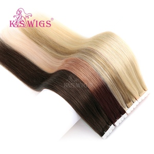 KSWIGS Premium High Quality M Shape <b>Mini</b> Tape Hair Extensions 12-28 inch Double Drawn Thick Chinese Virgin Hair - Product Image 1