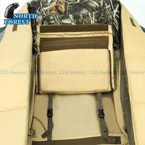 Portable Foldable Aluminum Frame 1 Person Layout Blind Waterfowl Duck Ground See Through Hard Sided Camo Hunting Blind