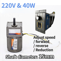 Controlador de Velocidad Variable Reversible para Motor de CA PLC, 5-470 RPM, 40W, 220V, Venta al por Mayor