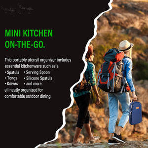 Ensembles de couteaux multifonctions en acier inoxydable et kit d'ustensiles de cuisine pour camping en plein air étui de transport portable pour la randonnée - Product Image 3