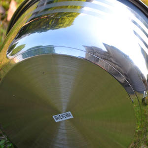 Juego de ollas colgantes de acero inoxidable de 3 piezas con tapa, utensilios de cocina portátiles para exteriores, pulido espejo plateado, hecho en China - Product Image 1