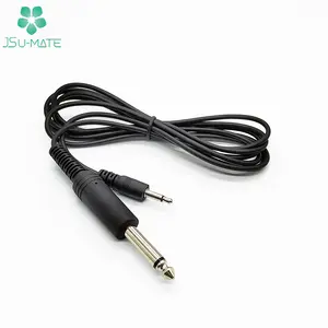 Stereo To Stereo Cable OEM High Quality Black Mono 2.5mm Male Plug To AUX 6.35mm Stereo Cable Mono Cable