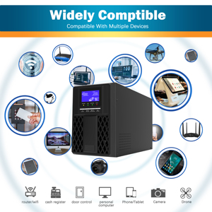 SAN Onduleur <span class=keywords><strong>en</strong></span> <span class=keywords><strong>ligne</strong></span> haute fréquence 1-3KVA/KW monophasé à onde sinusoïdale pure pour utilisation <span class=keywords><strong>informatique</strong></span> avec temps de transfert de 0 ms - Product Image 5
