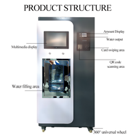 Distributeur automatique d'eau à hydrogène RO commercial Système d'eau pure avec paiement par carte et pièces Machines de traitement de l'eau